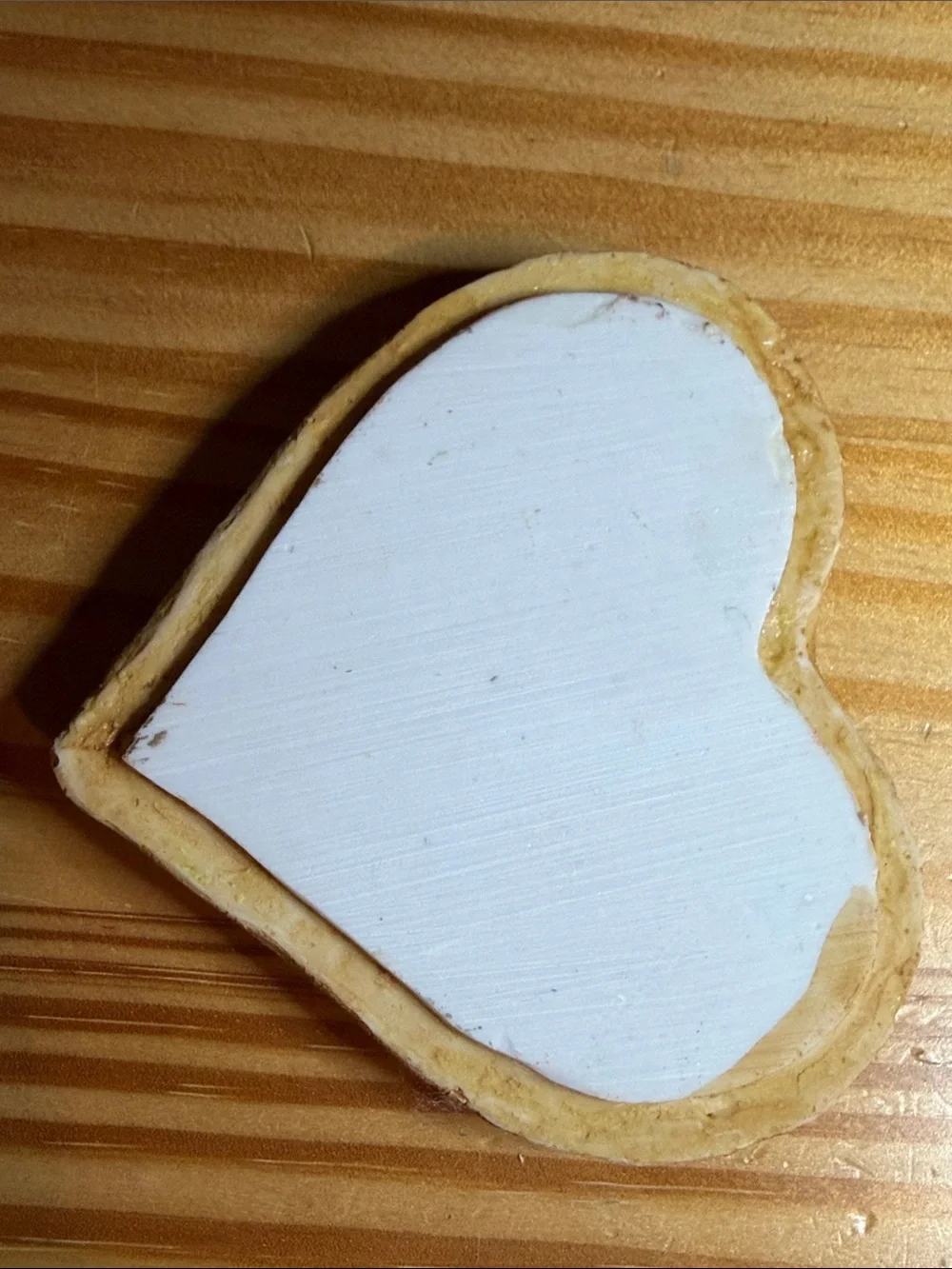 Vintage Long Rich Ceramic Heart Trinket Box - Red Patchwork Holiday Keepsake